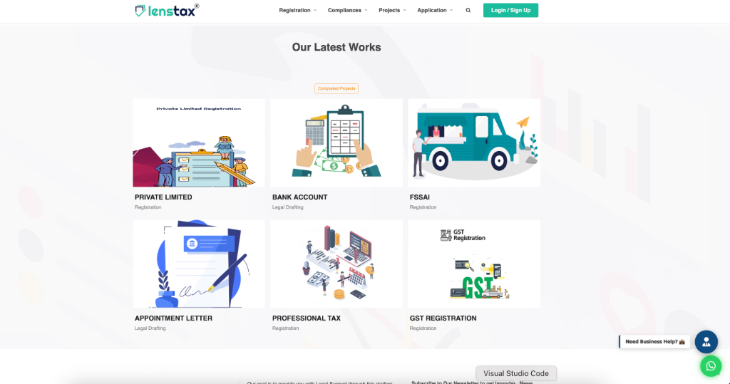 Lenstax - MSME Advisory Platform screenshot