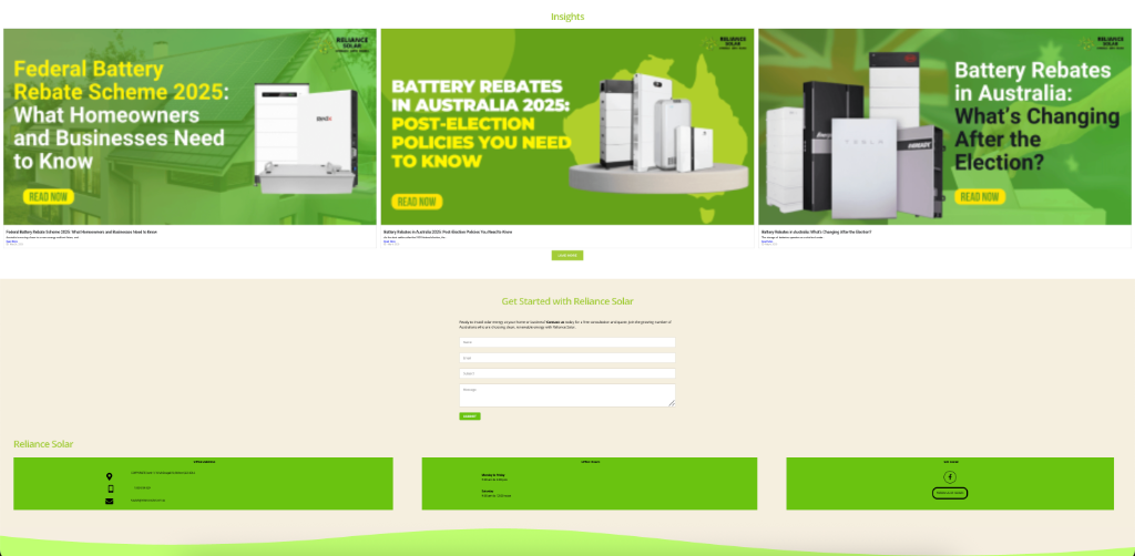 Reliance Solar - Renewable Energy Solutions screenshot